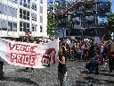 París 20.05.2006. Alrededor de 400 personas se dieron cita en la Plaza Georges Pompidu en París, Francia, para realizar la marcha anual del día del orgullo vegetariano. AnimaNaturalis estuvo ahí por primera vez, siendo la única organización de habla hispa