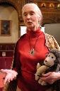 La investigadora Jane Goodall, ayer en Barcelona.
