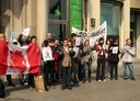 29.03.07 Barcelona. Diversas asociaciones por los derechos de los animales convocaron junto a AnimaNaturalis una segunda protesta por la caza de focas de Canadá, en el mismo día que se iniciaba la matanza. 