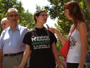 07.06.07. Barcelona. Helena Escoda, activista y vocera de AnimaNaturalis, fue entrevistada para hablar acerca de las corridas de toros.
