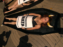 07.06.07. Barcelona. Activistas de AnimaNaturalis posaron dentro de ataudes simulando ser los 6 toros que se atan cada domingo en las corridas de toros