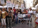 11.08.07. Cerca de un millar de personas acudieron a la primera manifestación en Málaga contra la tortura y las corridas de toros. AnimaNaturalis y otras organizaciones de toda España se adherieron a la protesta convocada por el CACMA.