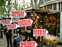 22.05.08 Un grupo de activistas de AnimaNaturalis protest� de nuevo dentro del marco de la campa�a por el cierre de los puestos de venta de animales en Las Ramblas de Barcelona. 