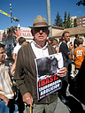 14.09.08 Activistas de AnimaNaturalis protagonizaron hoy en Albacete un acto en contra de las corridas de toros, en el que se exhibieron semidesnudos, con banderillas simuladas clavadas en la espalda y cubiertos de sangre ficticia.