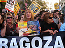 Gran manifestaci�n por la abolici�n de la tauromaquia en Zaragoza a la que acudimos decenas de organizaciones y cerca de 2.000 personas, frente a la plaza de toros de la ciudad.