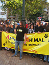 Gran manifestaci�n por la abolici�n de la tauromaquia en Zaragoza a la que acudimos decenas de organizaciones y cerca de 2.000 personas, frente a la plaza de toros de la ciudad.
