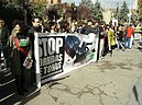 Cerca de 200 manifestantes nos congregamos en Medinaceli y en Soria para protestar contra la fiesta del Toro de J煤bilo. Los activistas, convocados por el PACMA y apoyados por una decena de organizaciones de toda Espa帽a, acudimos con autocares desde Catalu