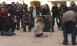 07.01.09 AnimaNaturalis ha realizado hoy un acto de protesta frente al Ayuntamiento de Tarragona, en el que activistas desnudas y con el cuerpo pintado de felino se han enjaulado para protestar contra el Circo de Venecia, que emplea a animales en sus espe