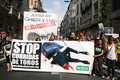 13 de septiembre de 2009. Tordesillas. Protesta con contra del Toro de la Vega organizada por PACMA, CAS y AnimaNaturalis.
