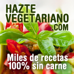 Visita nuestra web HazteVegetariano.com con miles de receas 100% sin carne