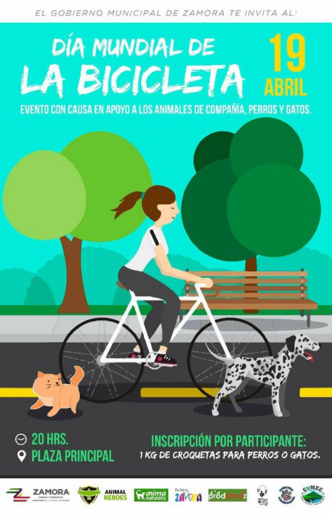AnimaNaturalis presente para festejar el " Día Mundial de la Bicicleta" con causa AnimaNaturalis presente para festejar el " Día Mundial de la Bicicleta" con causa