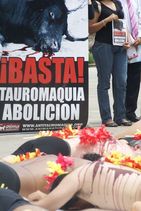 Acto en la piel del toro en Medellín