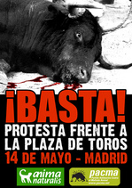 Acto de protesta en Madrid contra la tauromaquia