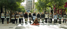 AnimaNaturalis ha protestado contra el uso de pieles en Valencia AnimaNaturalis ha protestado contra el uso de pieles en Valencia