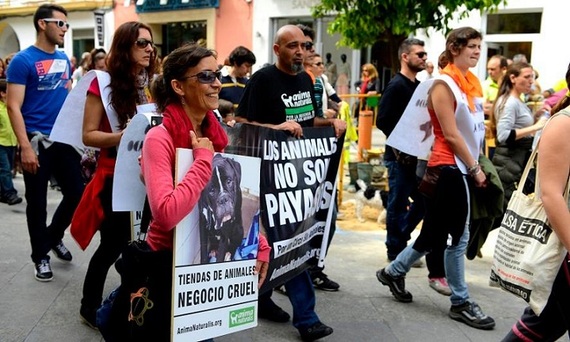 Éxito en la manifestación contra el maltrato animal en Cádiz
