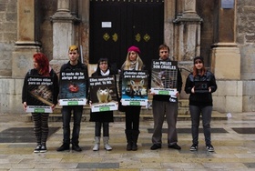AnimaNaturalis protestó por el uso de pieles en Palma de Mallorca