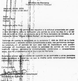 ¡Enhorabuena! Alcaldía de Montería niega permiso para realizar corrida de toros por ilegalidad