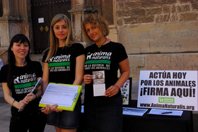 AnimaNaturalis recogió firmas contra la vivisección