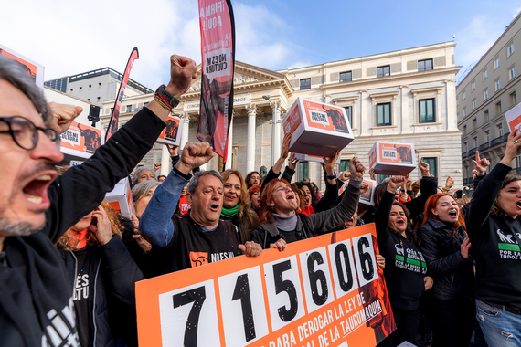 The 'No Es Mi Cultura' Popular Legislative Initiative reaches Congress Plenary to end bullfighting protection