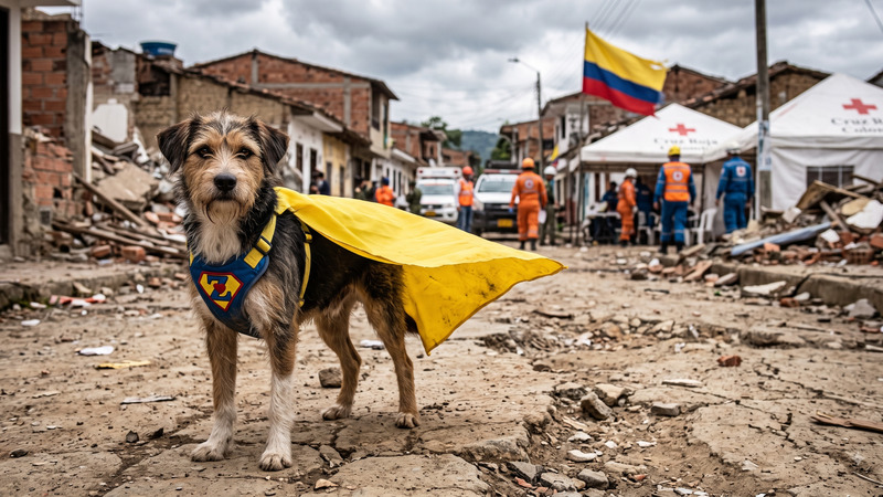 Con las carreteras rotas y la señal caída, una brigada de rescate animal se abre paso hacia el Chocó
